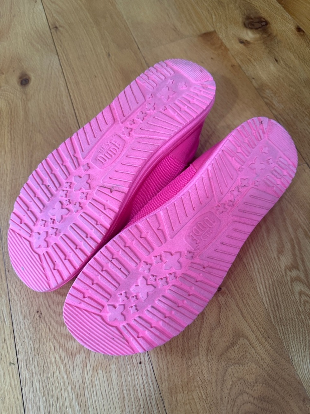 Women’s Pink Hey Dudes - Picture 5 of 5